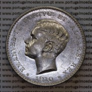 1000 réis 1910 prata D. Manuel II, Centenário da Guerra Peninsular de 1808-1814, (Soberba),  World Coins Portugal KM 558.
