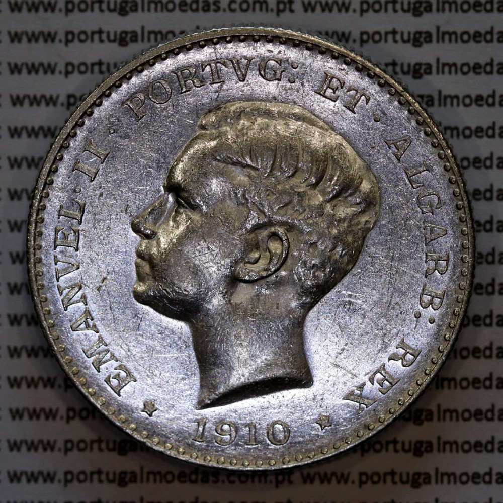 Portugal, silver coin 1000 réis 1910 of D. Manuel II commemorating the Centenary of the Peninsular War 1808-1814, Portugal KM558