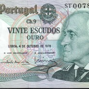 20 Escudos 1978 Gago Coutinho 4/10/1978, 20$00 Vinte Escudos 4/10/1978 Chapa:9 Banco de Portugal, (NC), Pick 176b 13.57