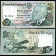 20 Escudos 1978 Gago Coutinho 4/10/1978, 20$00 Vinte Escudos 4/10/1978 Chapa:9 Banco de Portugal, (QNC), Pick 176b 13.61