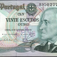 Lote 2 notas, 20 Escudos 1978 Gago Coutinho 4/10/1978, Vinte Escudos 4/10/1978 Chapa:9 Banco de Portugal, (NC), Pick176b 13.44