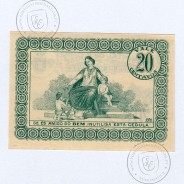 Cédula 20 Centavos Arcos de Valdevez Hospital de S. José, (NC), Referencia nº 641 variante Tipo I, no catálogo I.C.P.