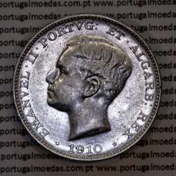 500 réis 1910 prata D. Manuel II, Centenário da Guerra Peninsular de 1808-1814, (Bela), World Coins Portugal KM 556.