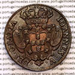 Portugal, copper coin of X Réis 1737 of D. João V, ∅ 34mm, Thick disc 2 mm, (UNC), Very rare coin in this state of conservation