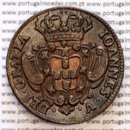 Portugal, copper coin of X Réis 1737 of D. João V, ∅ 34mm, Thick disc 2 mm, (UNC), Very rare coin in this state of conservation