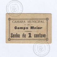 Portuguese notgeld, 1 Centavo Camara Municipal de Campo Maior, (PC), Private emergency money notes from 1917 to 1925.
