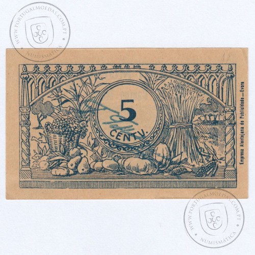 Cédula 5 Centavos Camara Municipal de Campo Maior "Empresa..." (com "S"), (NC), Referencia nº 1293 no catálogo I.C.P.