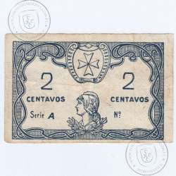 Portuguese notgeld, 2 Centavos Camara Municipal do Crato, (C), Private emergency money notes from 1917 to 1925.