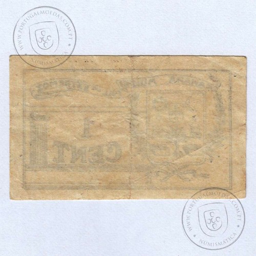 Cédula 1 Centavo Camara Municipal de Estremoz, (PC), Referencia nº 1719 no catálogo I.C.P.