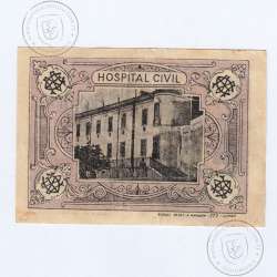 Cédula, 5 Centavos Misericórdia de Évora, rodapé com "M-C-E" fantasiadas, serie A, (QNC), Referencia nº 1767 no catálogo I.C.P.