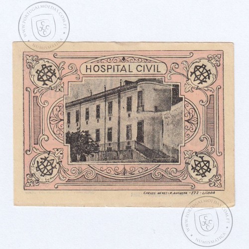 Cédula, 10 Centavos Misericórdia de Évora, "Empr. Alent. de Publicidade-Evora", serie H, (QNC), Referencia nº 1770 Cat. I.C.P.