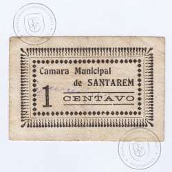 Cédula, 1 Centavo Camara Municipal de Santarém, "u" fantasiado, (C), Referencia nº 3691 no catálogo I.C.P.