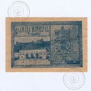 Cédula, 2 Centavos Camara Municipal de Tomar, "Estrelas dos cantos em posição 1", (PC), Referencia nº 4081 no catálogo I.C.P.