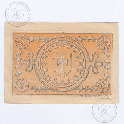 Portuguese notgeld, 10 Centavos de Tomar, "MISERICORDIA DE THOMAR", (PC), Private emergency money notes from 1917 to 1925.