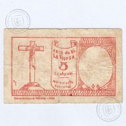 Cédula, 5 Centavos Misericórdia de Vila Viçosa, Novembro 1921, "Empreza" escrita com "z", (MC), Ref. nº 4572 no catálogo I.C.P.
