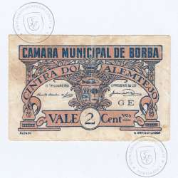 Cédula 2 Centavos Camara Municipal de Borba "de 20 Maio de 1921", (C), Referencia nº 921 no catálogo I.C.P.