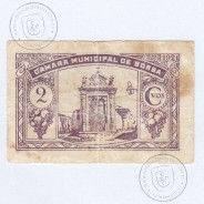 Cédula 2 Centavos Camara Municipal de Borba "de 20 Maio de 1921", (C), Referencia nº 921 no catálogo I.C.P.