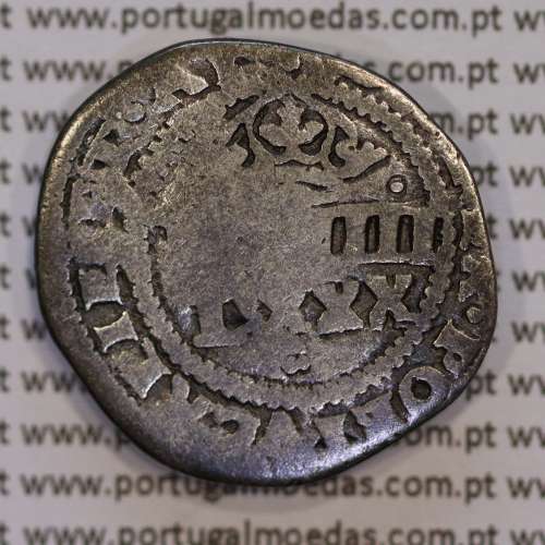 silver coin countermarked of 100 Réis of D. Afonso VI 1663, on, 4 Vinténs Porto of D. João IV 1640-1656, W.C. Portugal KM426.3