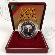 Proof 200 Escudos 1996 XXVI Jogos Olímpicos - Atlanta, Estojo moeda prata Proof 200$00 1996 XXVI Jogos Olímpicos - Atlanta 96