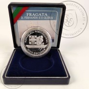 Portugal, 1000 Escudos 1996  Frigate D. Fernando II and Glória, silver Proof, with case, World Coins Portugal KM 688a