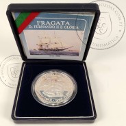 Portugal, 1000 Escudos 1996  Frigate D. Fernando II and Glória, silver Proof, with case, World Coins Portugal KM 688a
