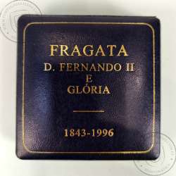 Portugal, 1000 Escudos 1996  Frigate D. Fernando II and Glória, silver Proof, with case, World Coins Portugal KM 688a