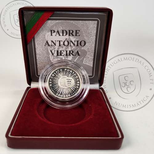 Portugal, Proof silver coin of 500 Escudos 1997 300th Anniversary of the Death of Father António Vieira, with case, KM701a