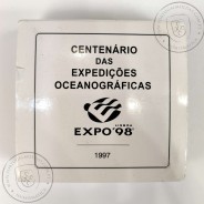 Prata Proof, 1000 Escudos 1997 Centenário das Expedições Oceanográficas, 1000$00 1997 Prata Proof em estojo, World Coins KM 695a