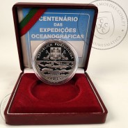 Prata Proof, 1000 Escudos 1997 Centenário das Expedições Oceanográficas, 1000$00 1997 Prata Proof em estojo, World Coins KM 695a