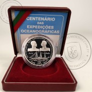 1000 Escudos 1997 100th Anniversary of Oceanographic Expeditions, silver Proof, with case, World Coins Portugal KM695a