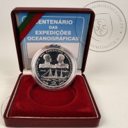 1000 Escudos 1997 Centenário das Expedições Oceanográficas, 1000$00 1997 Prata Proof em estojo, World Coins KM 695a a63