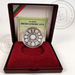 Portugal, silver coin Proof 1000 Escudos 1997 Pauliteiros Dancers - 3rd Ibero-American Series , with Case, Portugal KM 704a