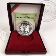 Proof, 1000 Escudos 1997 dança dos Pauliteiros, III série Ibero-americana, Estojo moeda prata Proof, Portugal KM 704a 17