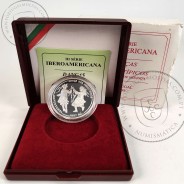Proof, 1000 Escudos 1997 dança dos Pauliteiros, III série Ibero-americana, Estojo moeda prata Proof, Portugal KM 704a 20