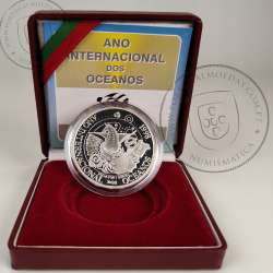 Portugal, 1000 Escudos 1998 International Year of Oceans, EXPO`98, silver Proof coin, with case, World Coins Portugal KM707a 08