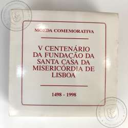 Portugal, 1000 Escudos 1998 500th Anniversary of the Church of Mercy 1498-1998, silver Proof, with case, World Coins KM708a 05
