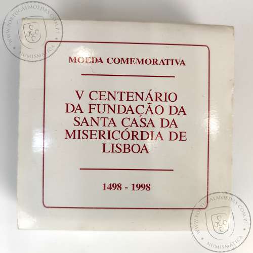 Prata Proof, 1000 Escudos 1998 Santa Casa da Misericórdia de Lisboa, 1000$00 1998 Prata Proof em estojo, World Coins KM708a 05