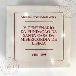 Portugal, 1000 Escudos 1998 500th Anniversary of the Church of Mercy 1498-1998, silver Proof, with case, World Coins KM708a 13