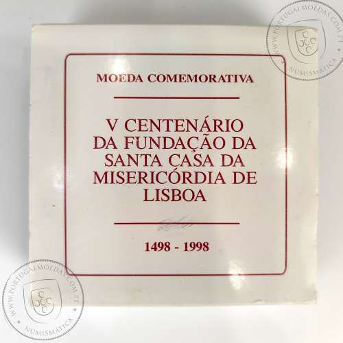 Portugal, 1000 Escudos 1998 500th Anniversary of the Church of Mercy 1498-1998, silver Proof, with case, World Coins KM708a 13