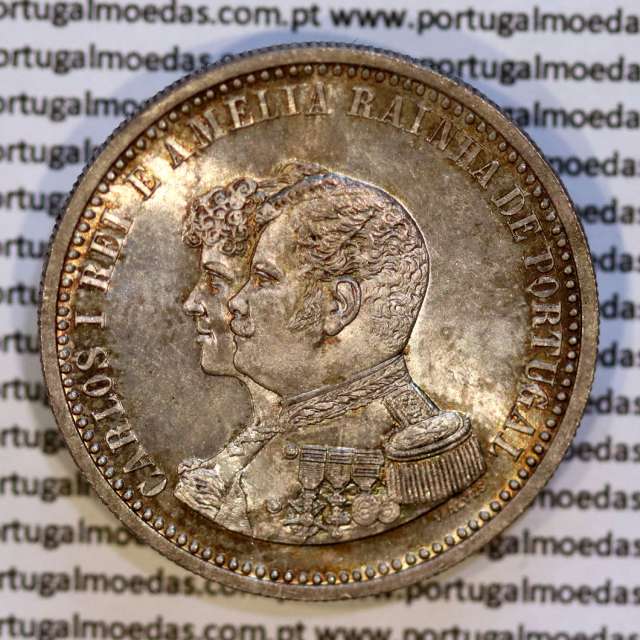 500 réis 1898 prata D. Carlos I, 4º Centenário da Descoberta da Índia, (Soberba), World Coins Portugal KM 538 03