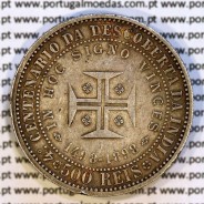 Portugal, silver coin of 500 réis 1898 of D. Carlos I, 4th Centenary of the Discovery of India 1498-1898, (VF+/XF), KM 538.