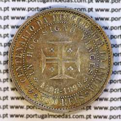 Portugal, silver coin of 500 réis 1898 of D. Carlos I, 4th Centenary of the Discovery of India 1498-1898, (VF+/XF-), KM 538 03