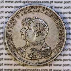 Portugal, silver coin of 500 réis 1898 of D. Carlos I, 4th Centenary of the Discovery of India 1498-1898, (VF+/XF-), KM 538 04
