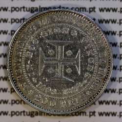 200 réis 1898 prata D. Carlos I, 4º Centenário da Descoberta da Índia, (MBC), World Coins Portugal KM 537 11