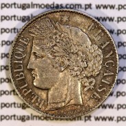 200 réis 1888 silver D. Carlos I, law of July 30 1891, 1 Franco 1888 of France, authorized to circulate for 200 réis in Portugal