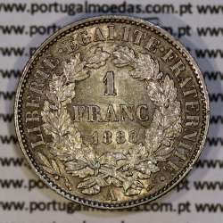 200 réis 1888 prata D. Carlos I (lei de 30 de Julho de 1891), 1 Franco prata 1888 França, autorizado a circular como 200 réis 11