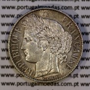 200 réis 1888 silver D. Carlos I, law of July 30 1891, 1 Franco 1888 of France, authorized to circulate for 200 réis in Portugal