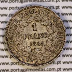 200 réis 1888 silver D. Carlos I, law of July 30 1891, 1 Franco 1888 of France, authorized to circulate for 200 réis in Portugal