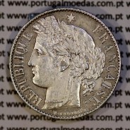 200 réis 1888 silver D. Carlos I, law of July 30 1891, 1 Franco 1888 of France, authorized to circulate for 200 réis in Portugal