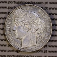 200 réis 1888 silver D. Carlos I, law of July 30 1891, 1 Franco 1888 of France, authorized to circulate for 200 réis in Portugal